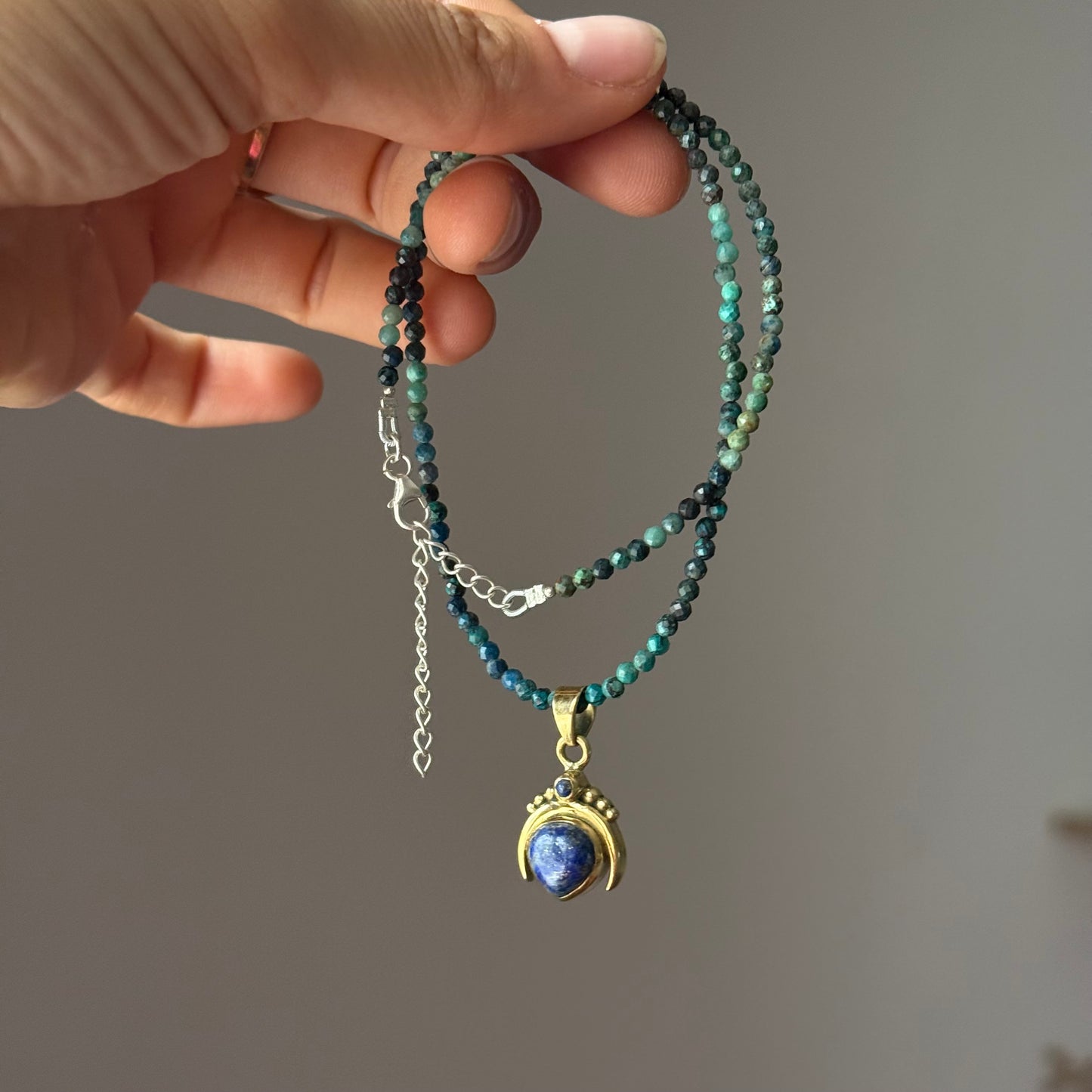 Collana azzurrite e ciondolo Lilith lapislazzuli ✨
