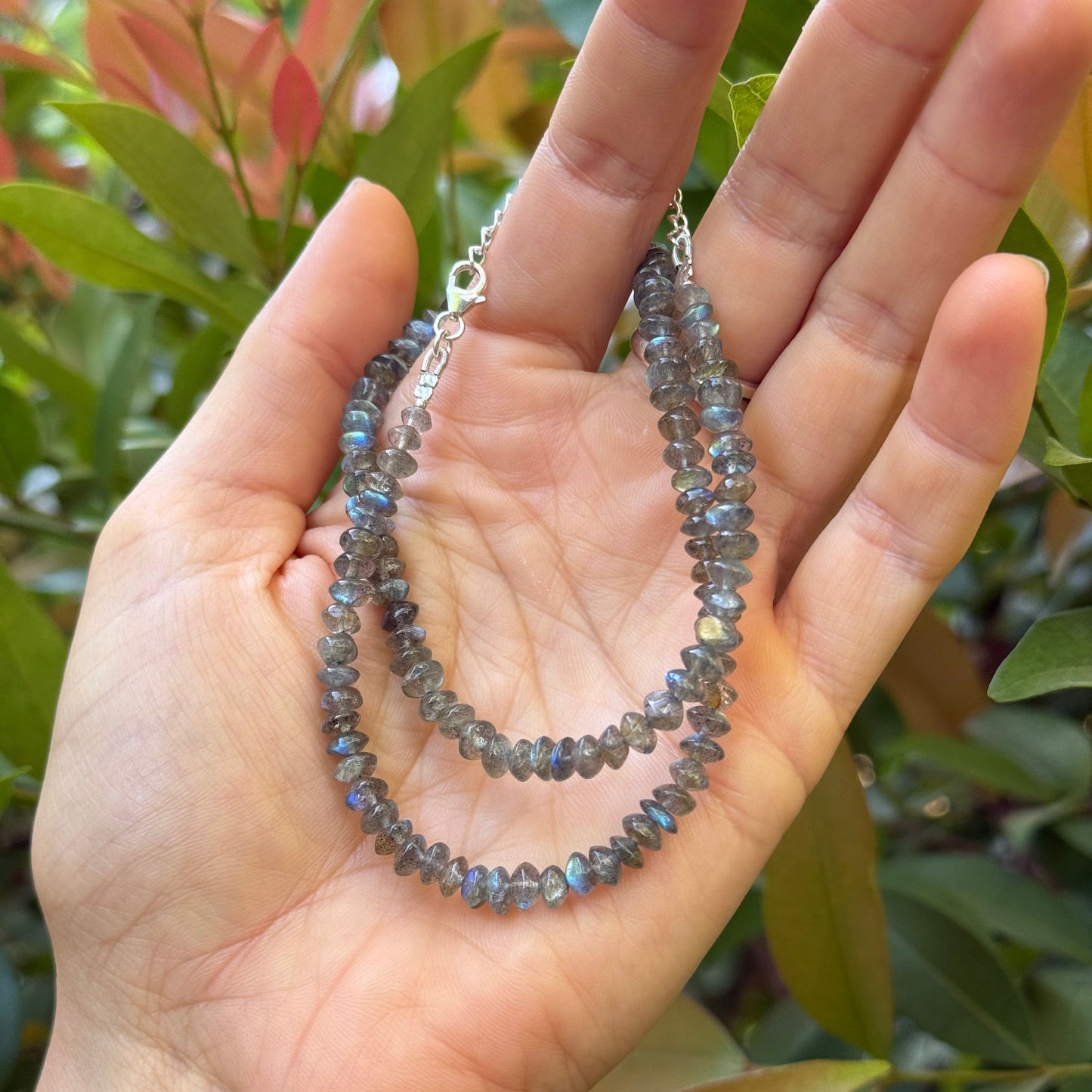 Collanina labradorite blu