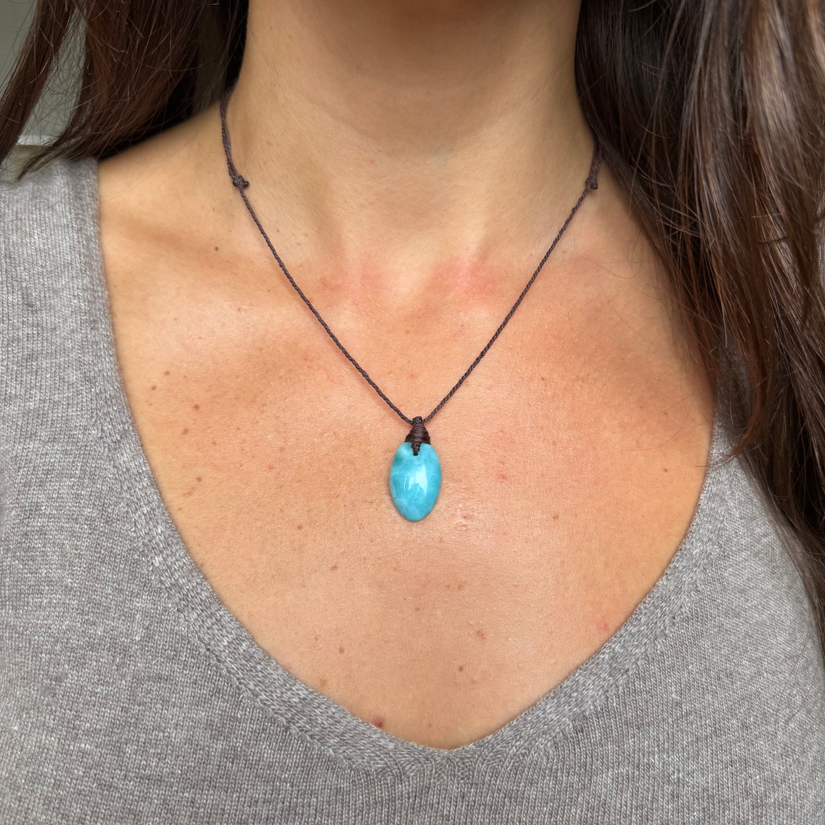 Collana macramè Larimar 16