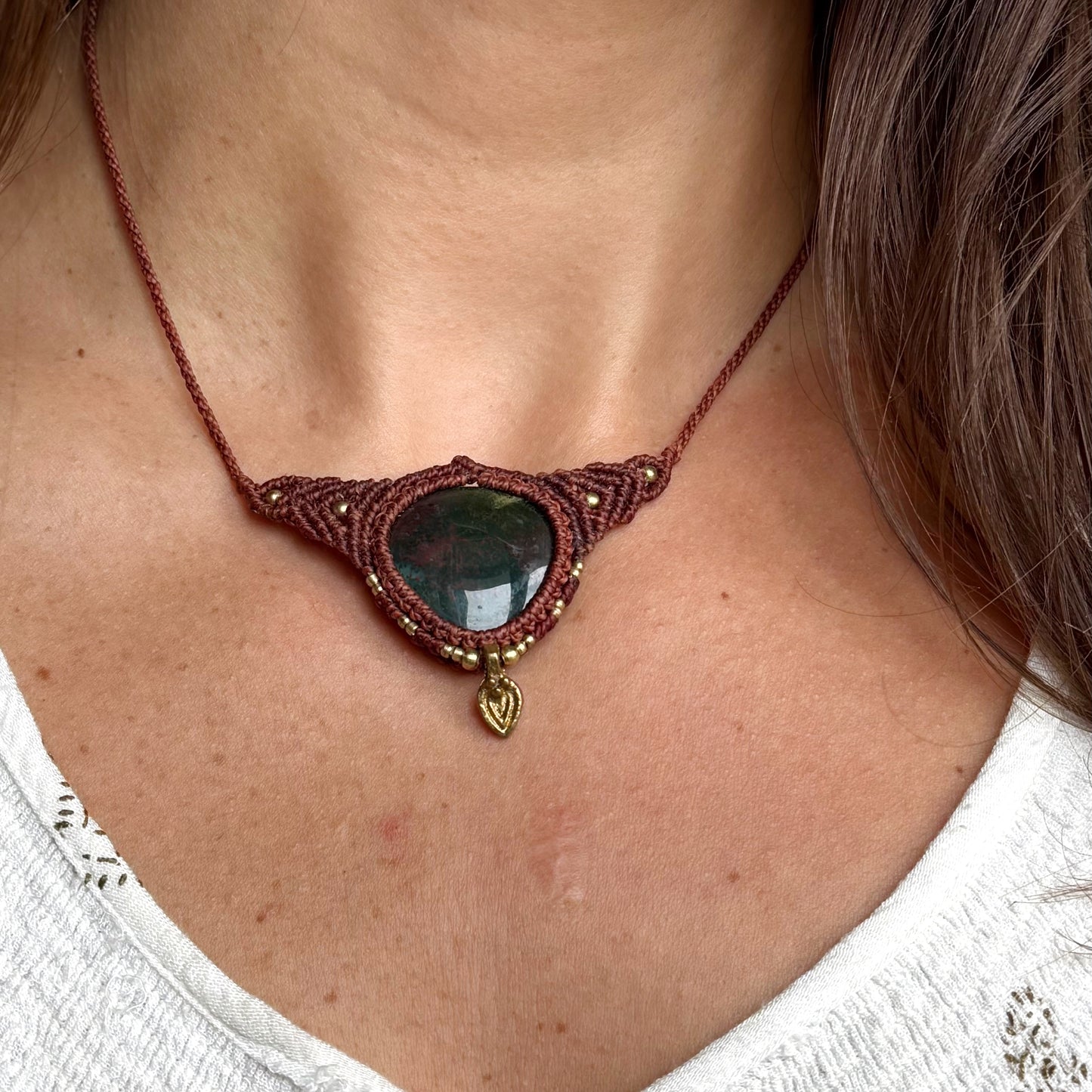 Collana macramè eliotropio