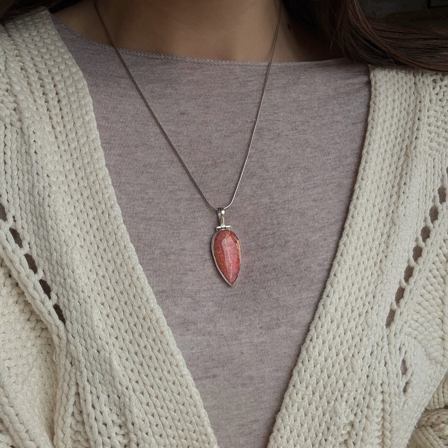 Ciondolo rodocrosite 2