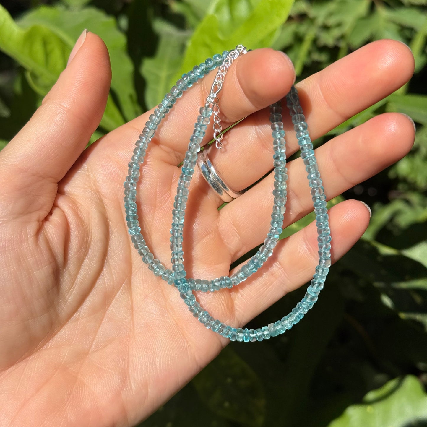 Collana apatite blu