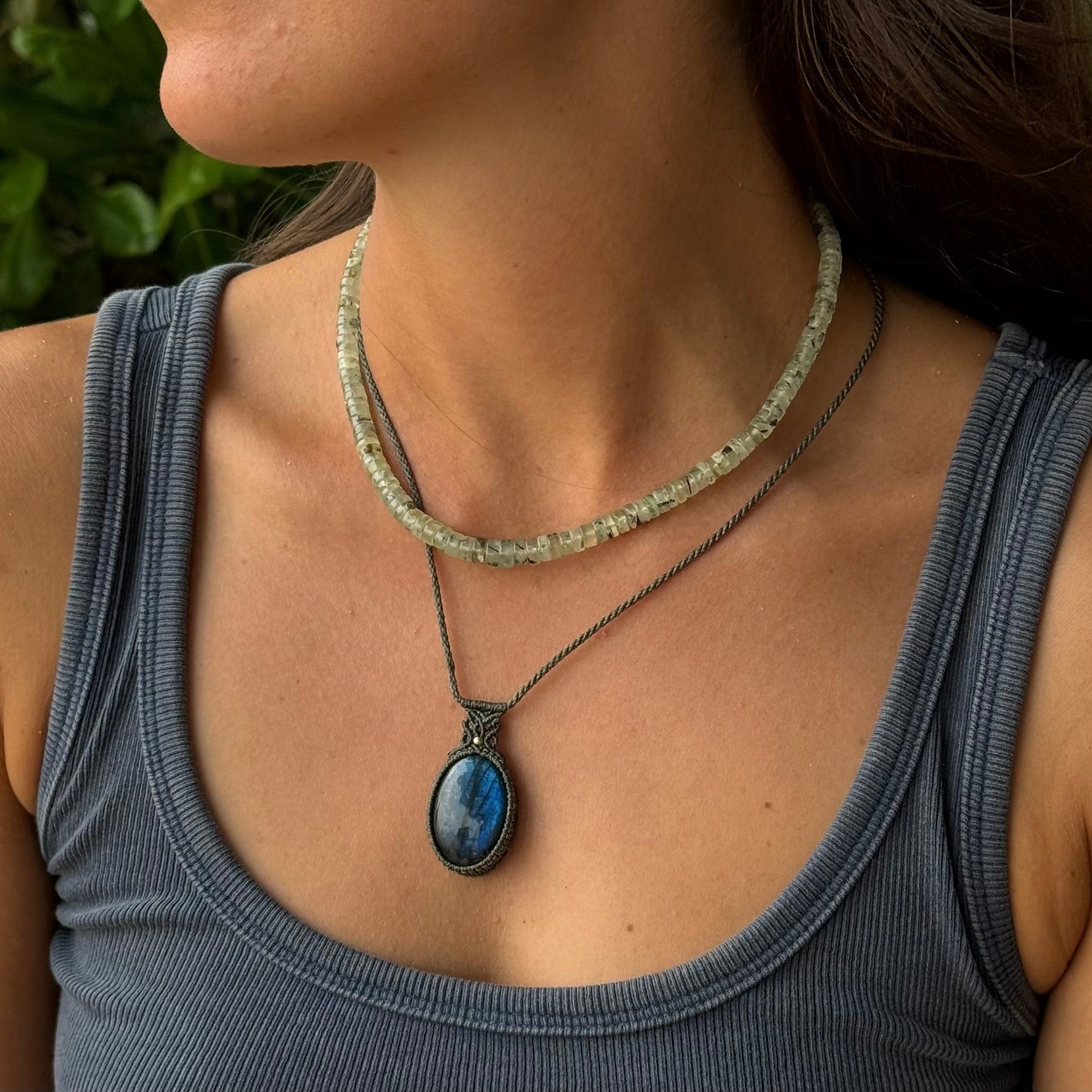 Collana labradorite blu