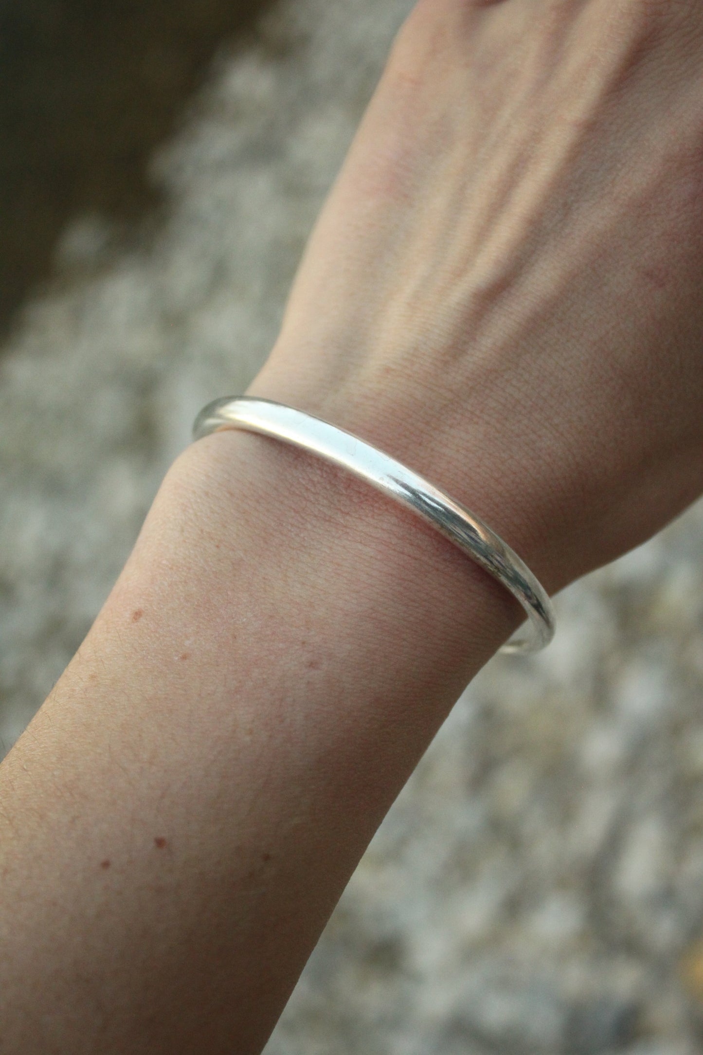 Bracciale bombato argento