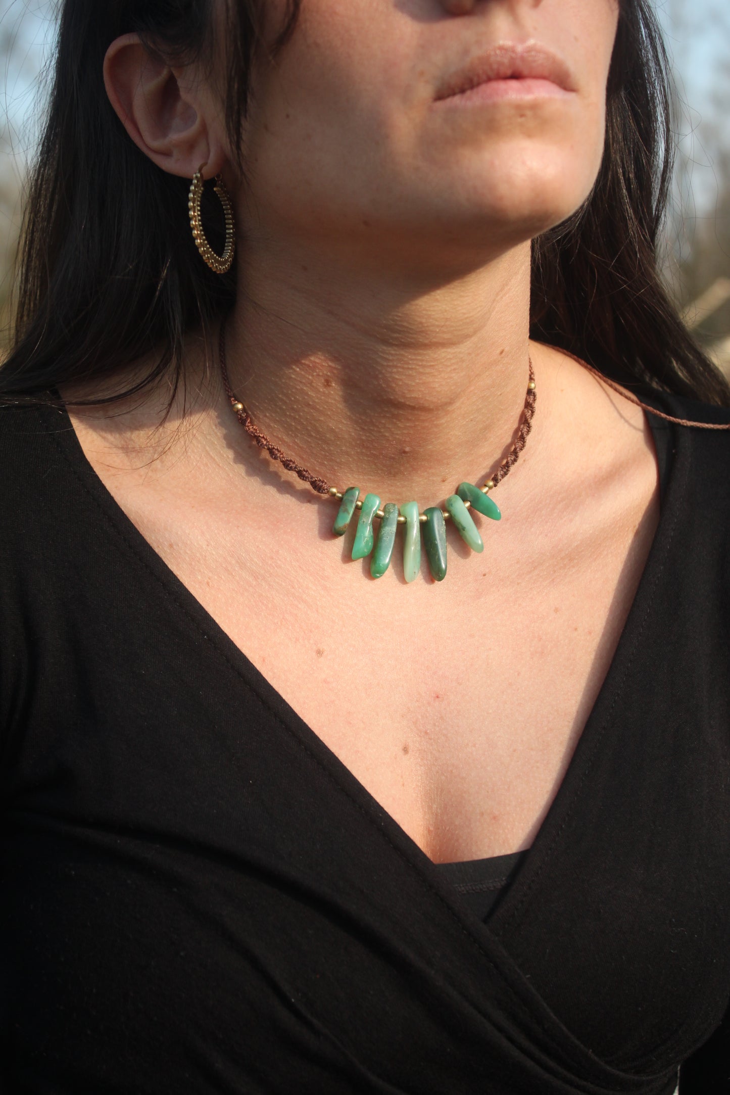Collana Raggio con Crisoprasio