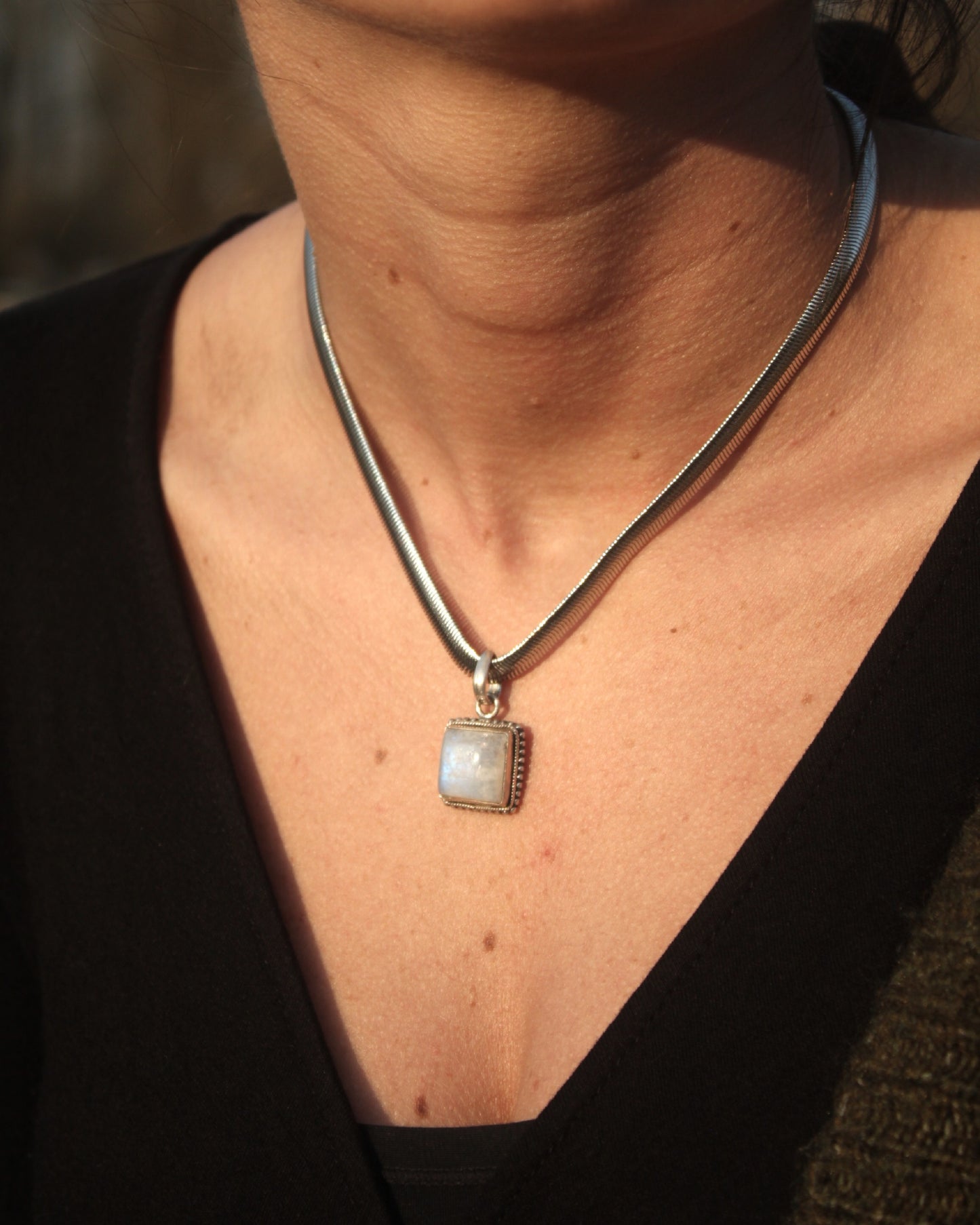 Collana Snake pietra di luna
