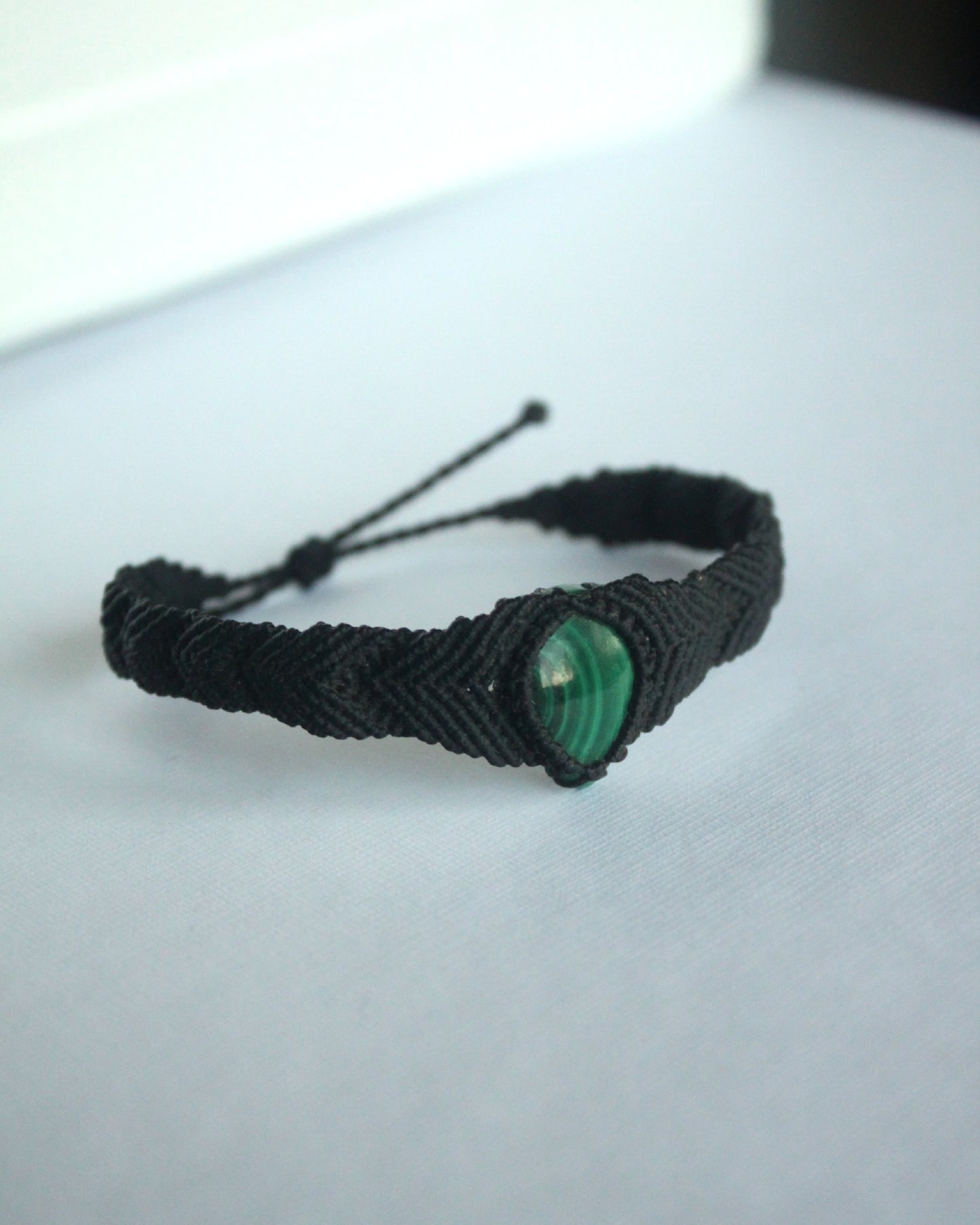 Bracciale Macramè con Malachite