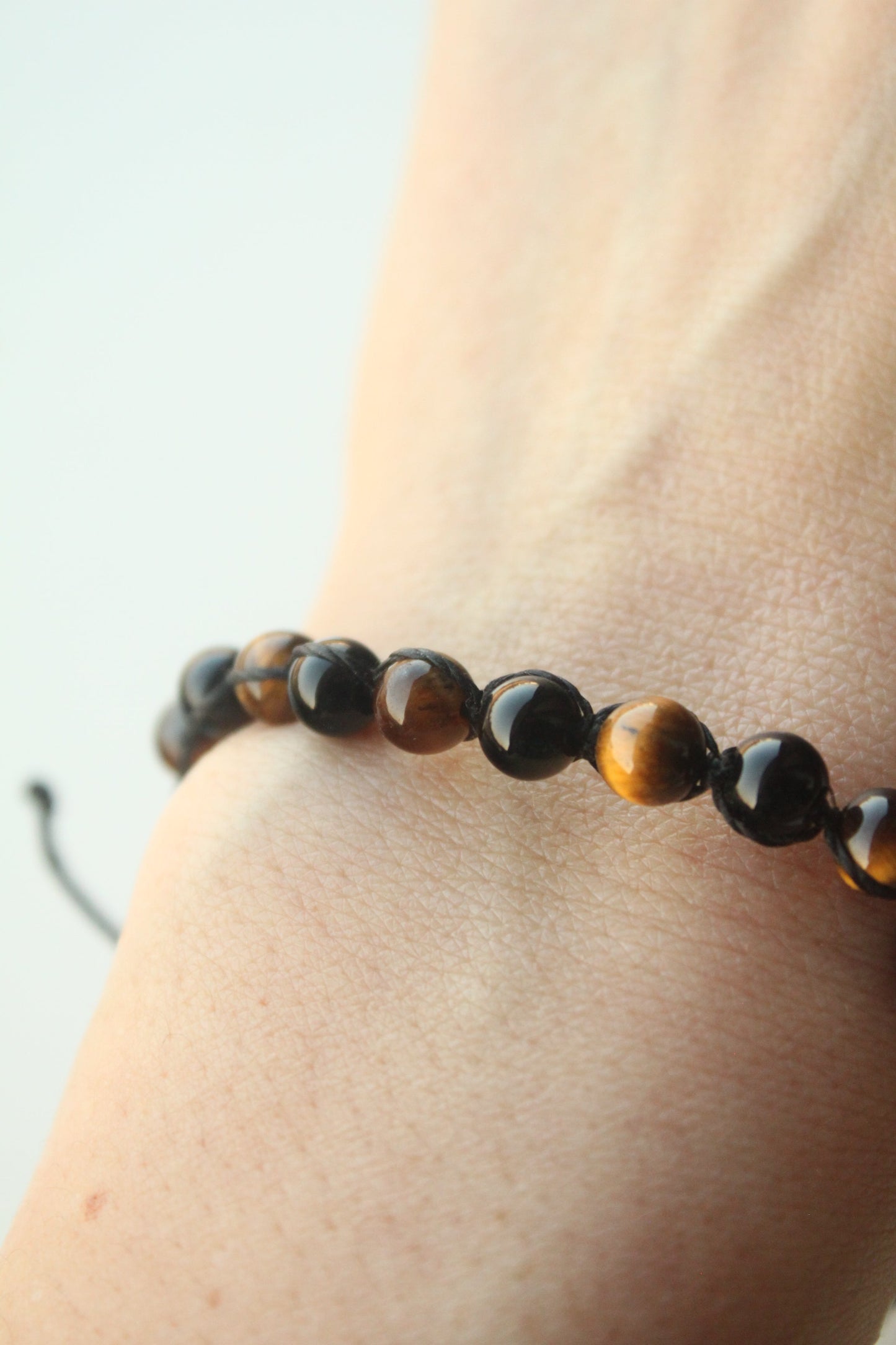 Bracciale con Onice Nera e Occhio di Tigre