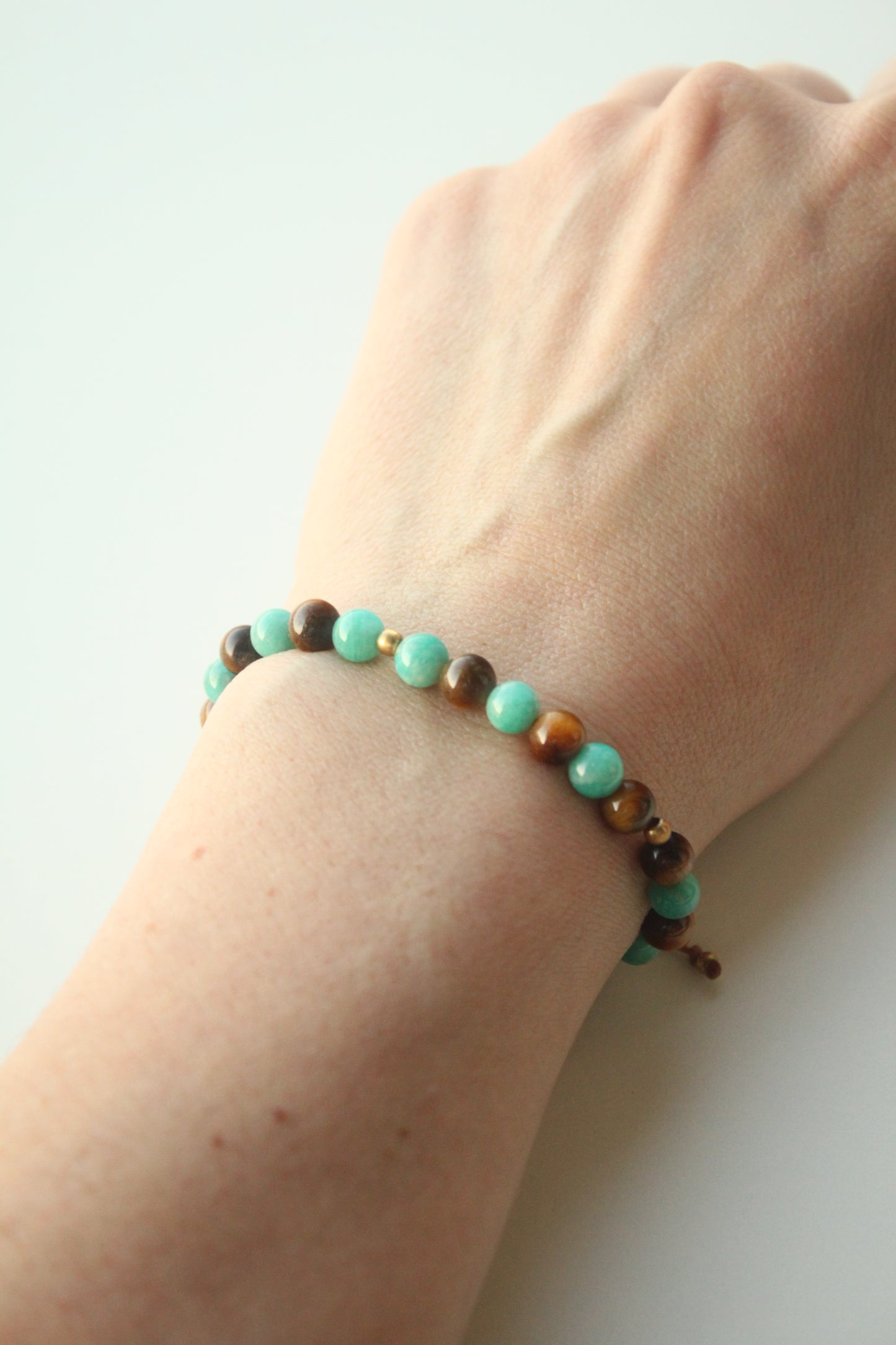 Bracciale Amazzonite e Occhio di tigre