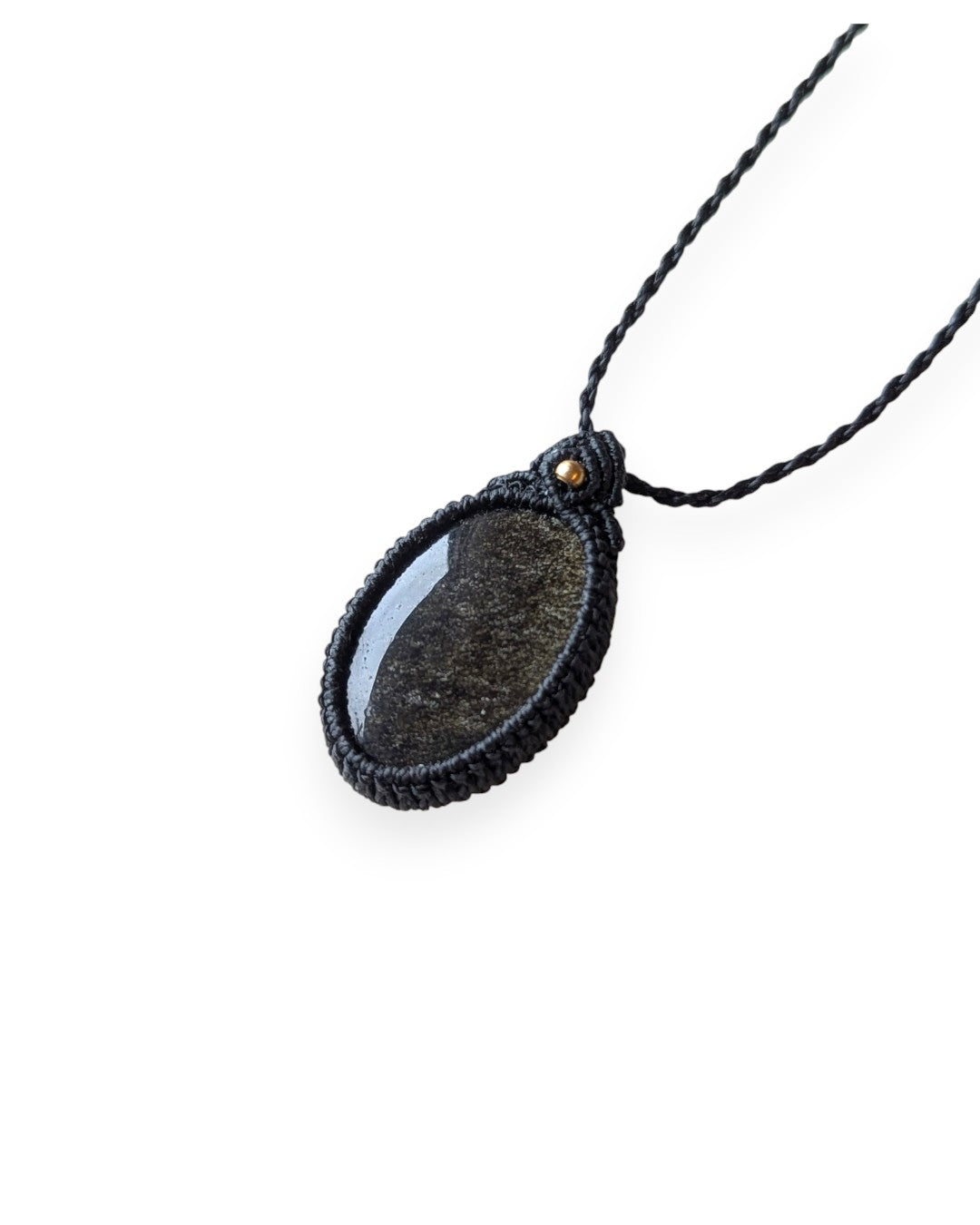 Collana Ossidiana dorata