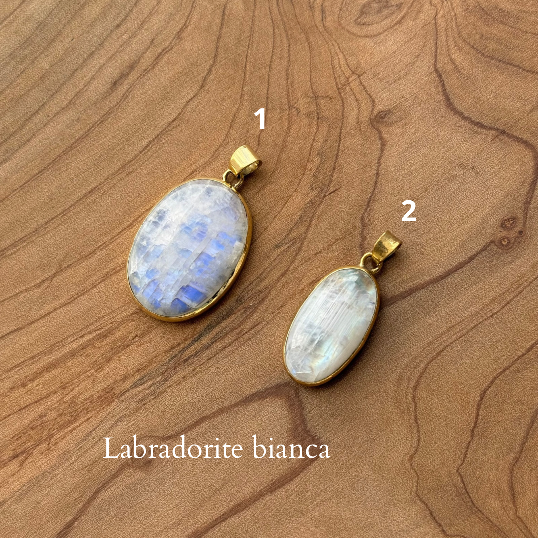 Ciondoli labradorite bianca