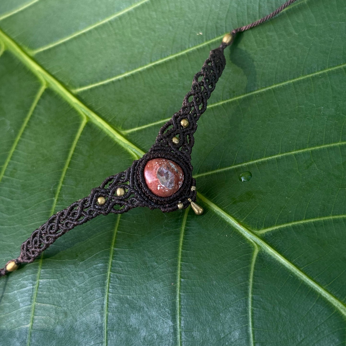 Collana choker con opale messicano
