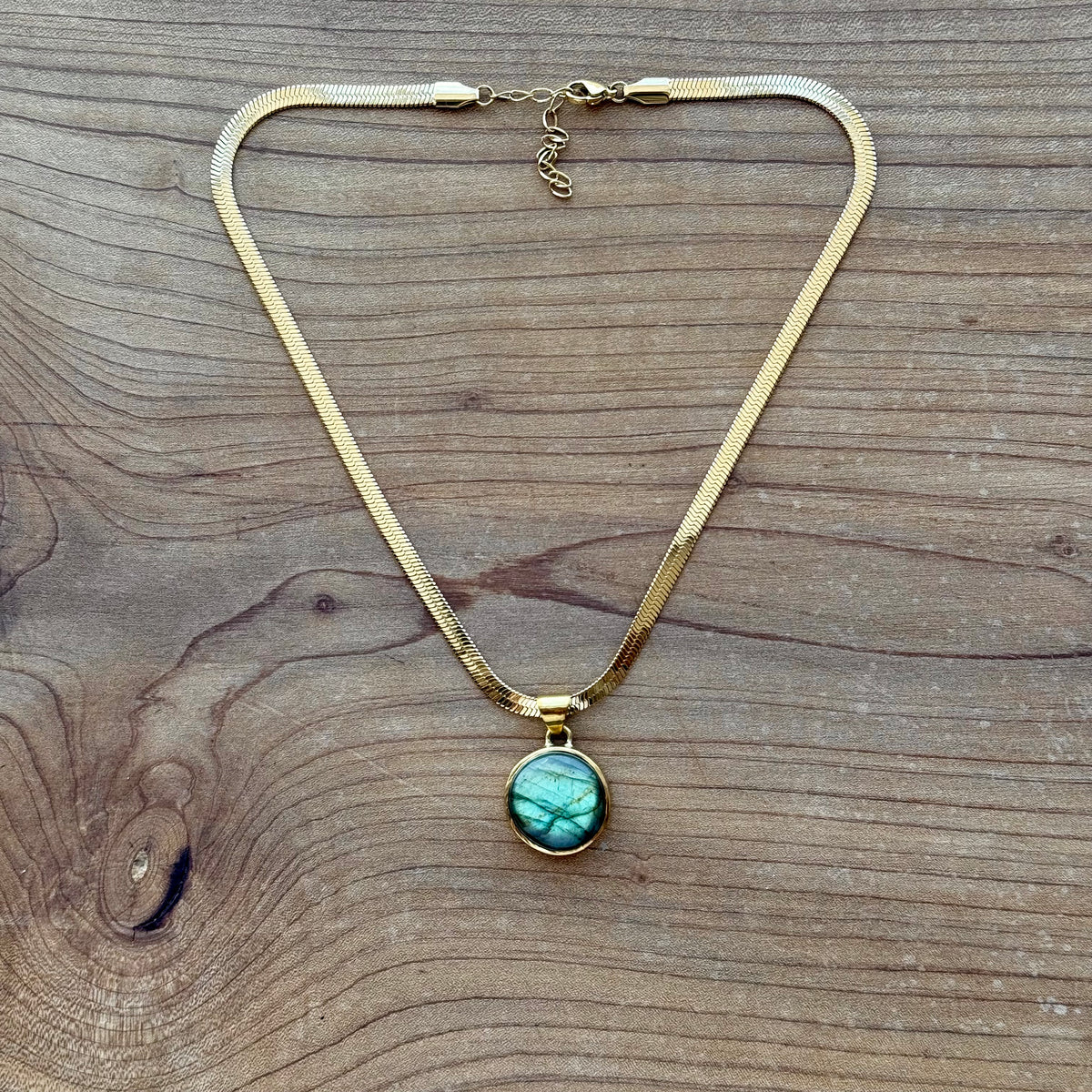 Collana labradorite blu