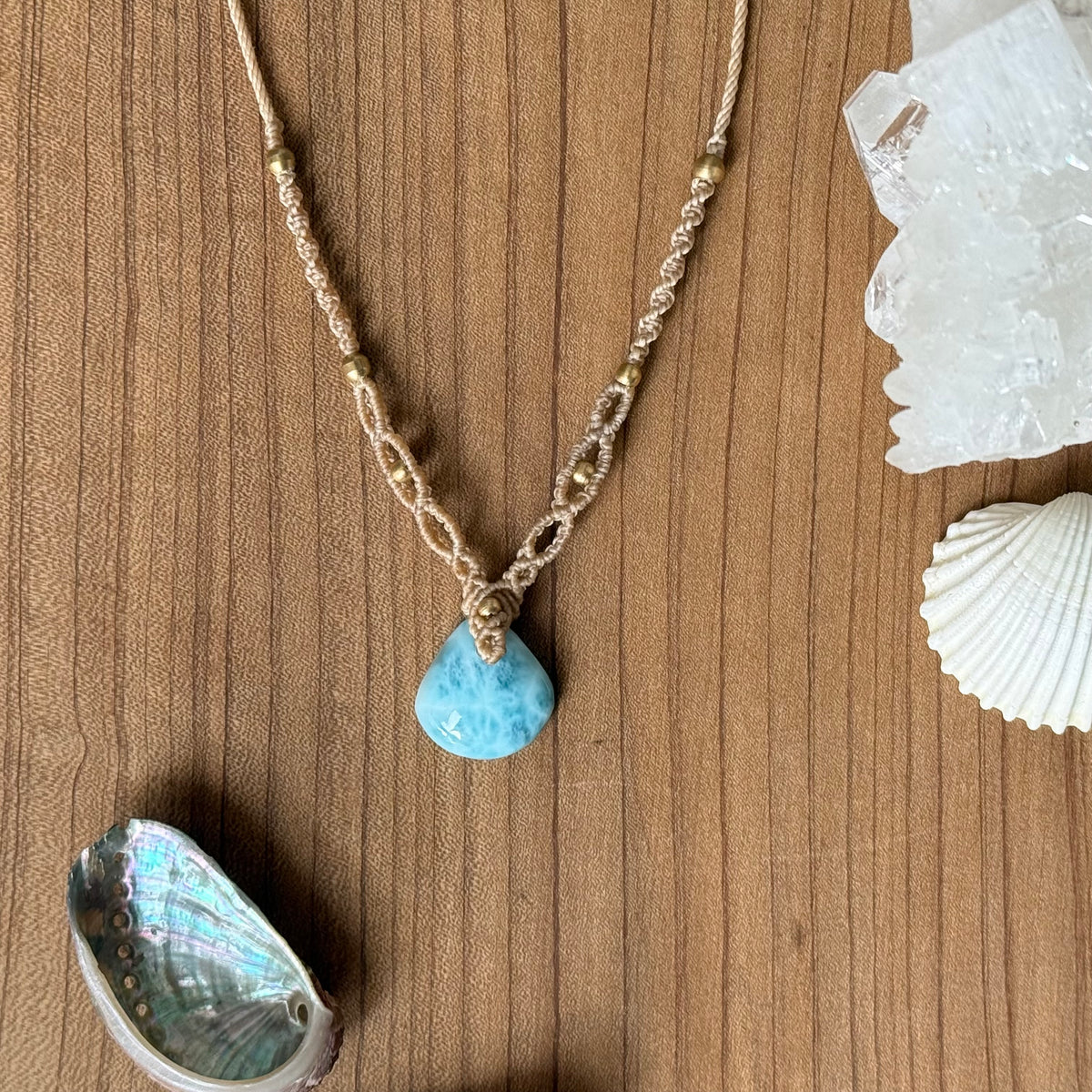 Collana macramè Larimar 5