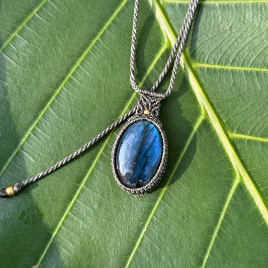 Collana labradorite blu