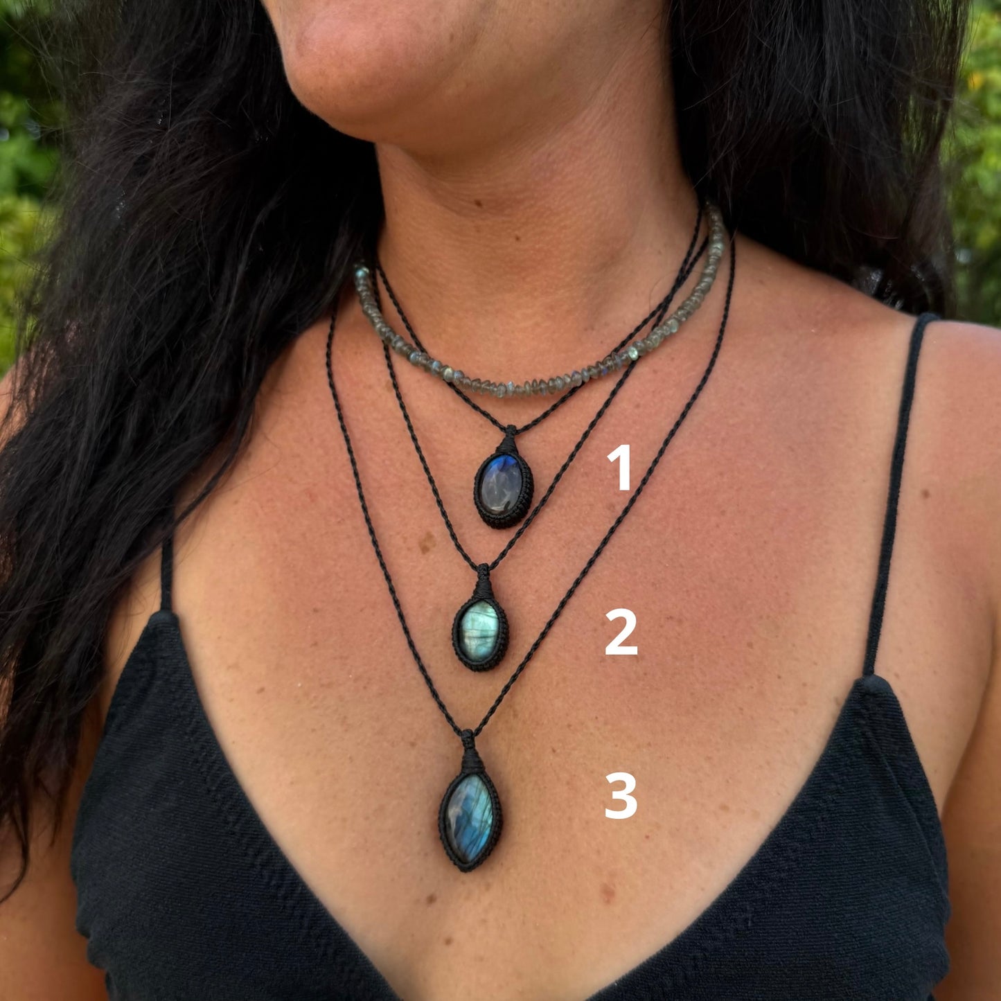 Collane Labradorite blu
