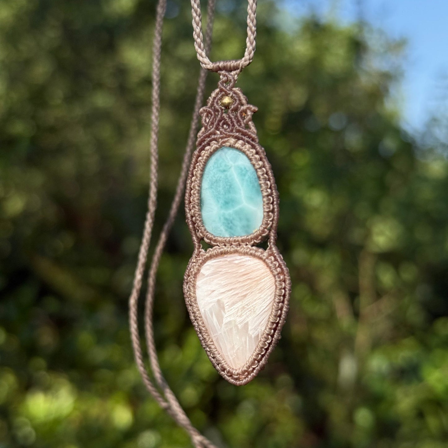 Collana Larimar + scolecite