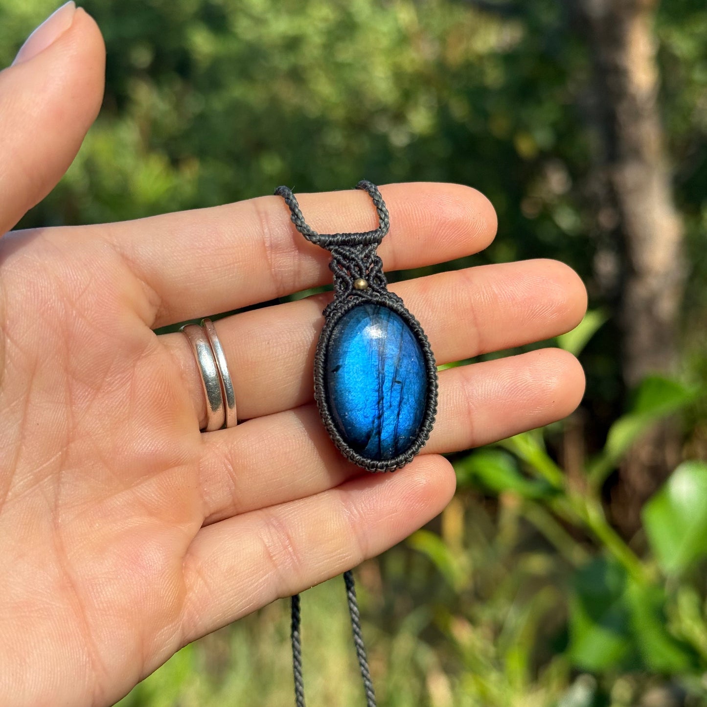 Collana labradorite blu