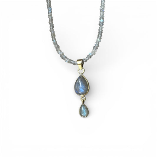 Collana goccia di Labradorite