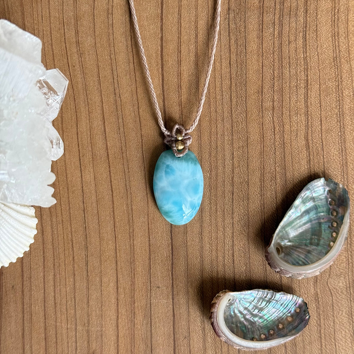 Collana macramè Larimar 9