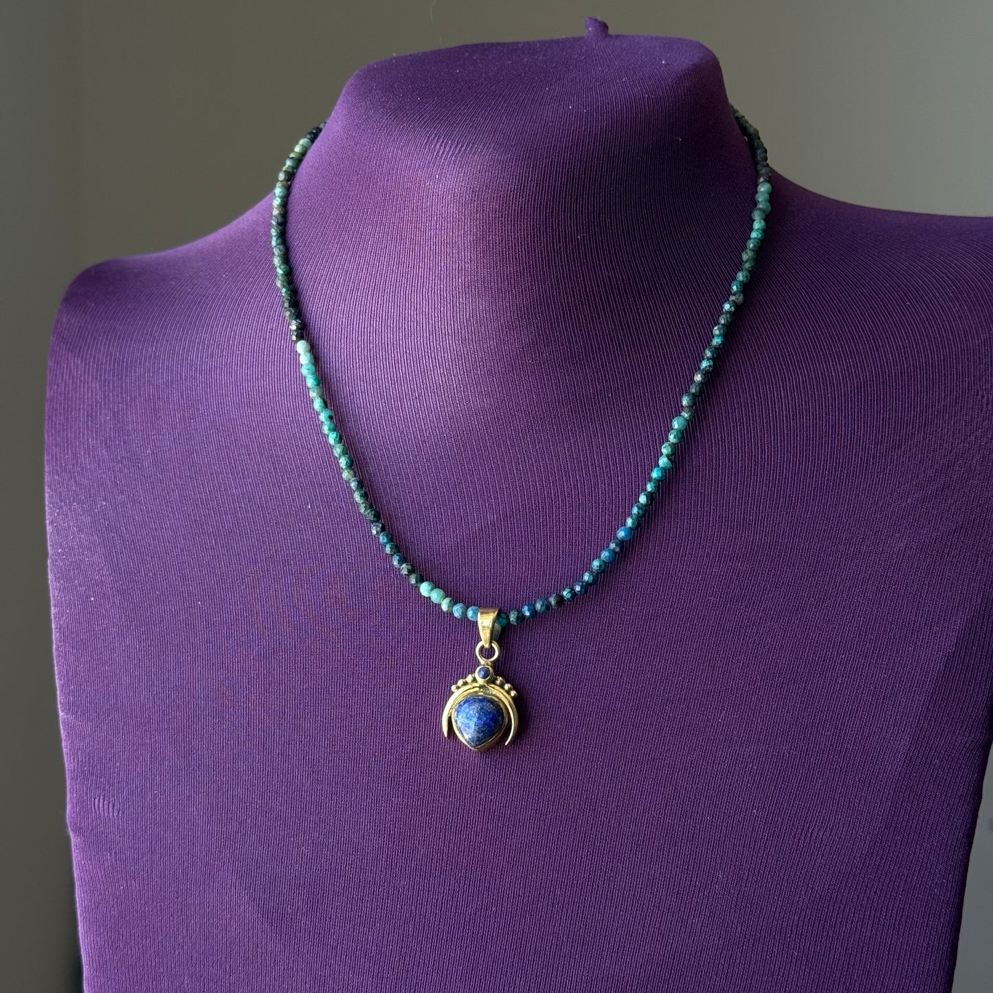 Collana azzurrite e ciondolo Lilith lapislazzuli ✨