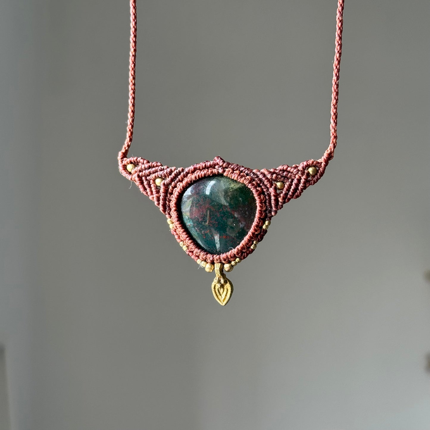 Collana macramè eliotropio