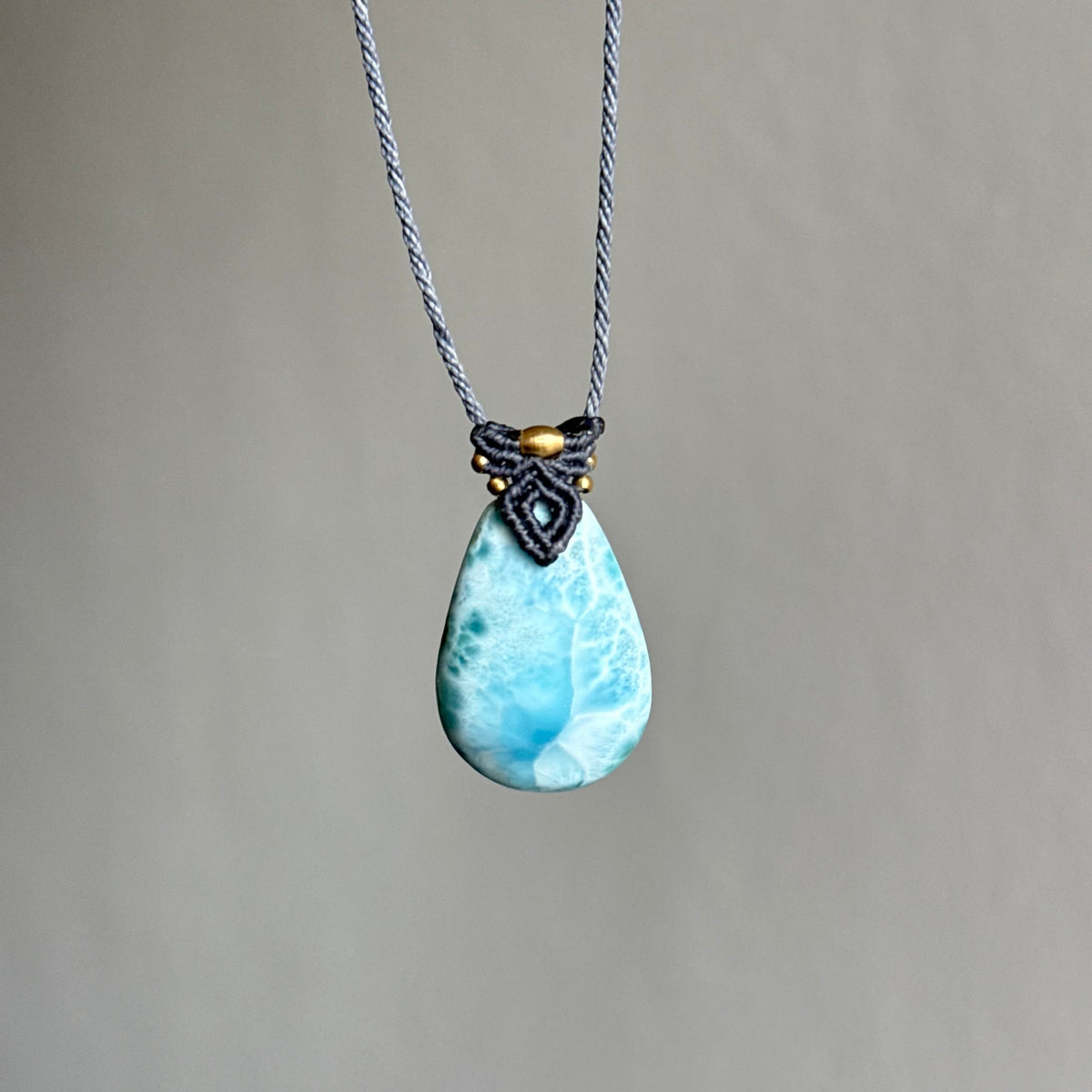 Collana macramè Larimar 11