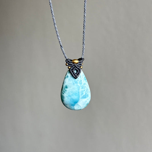 Collana macramè Larimar 11