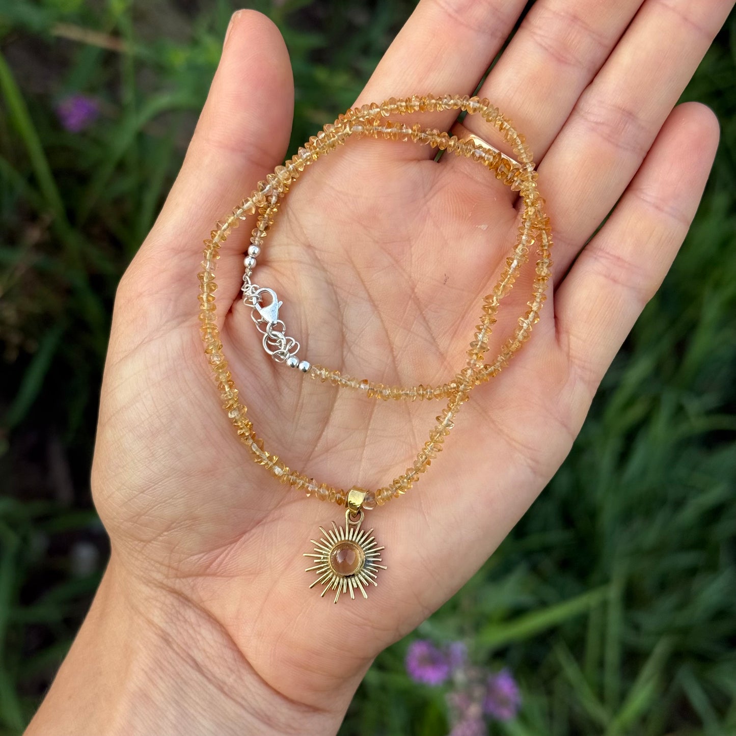 Collana Sole in citrino