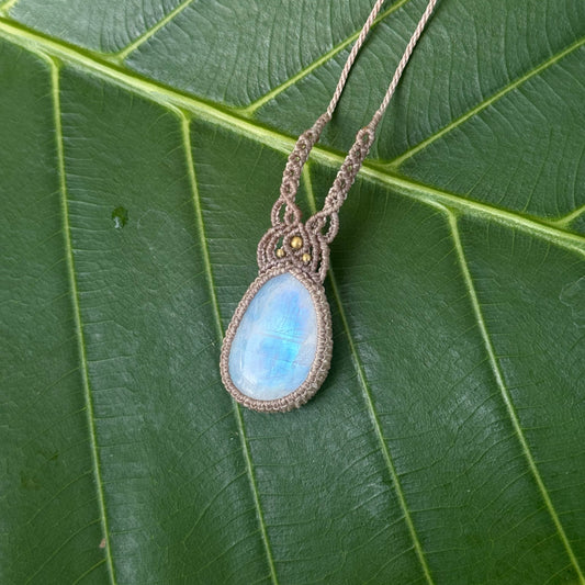 Collana labradorite bianca