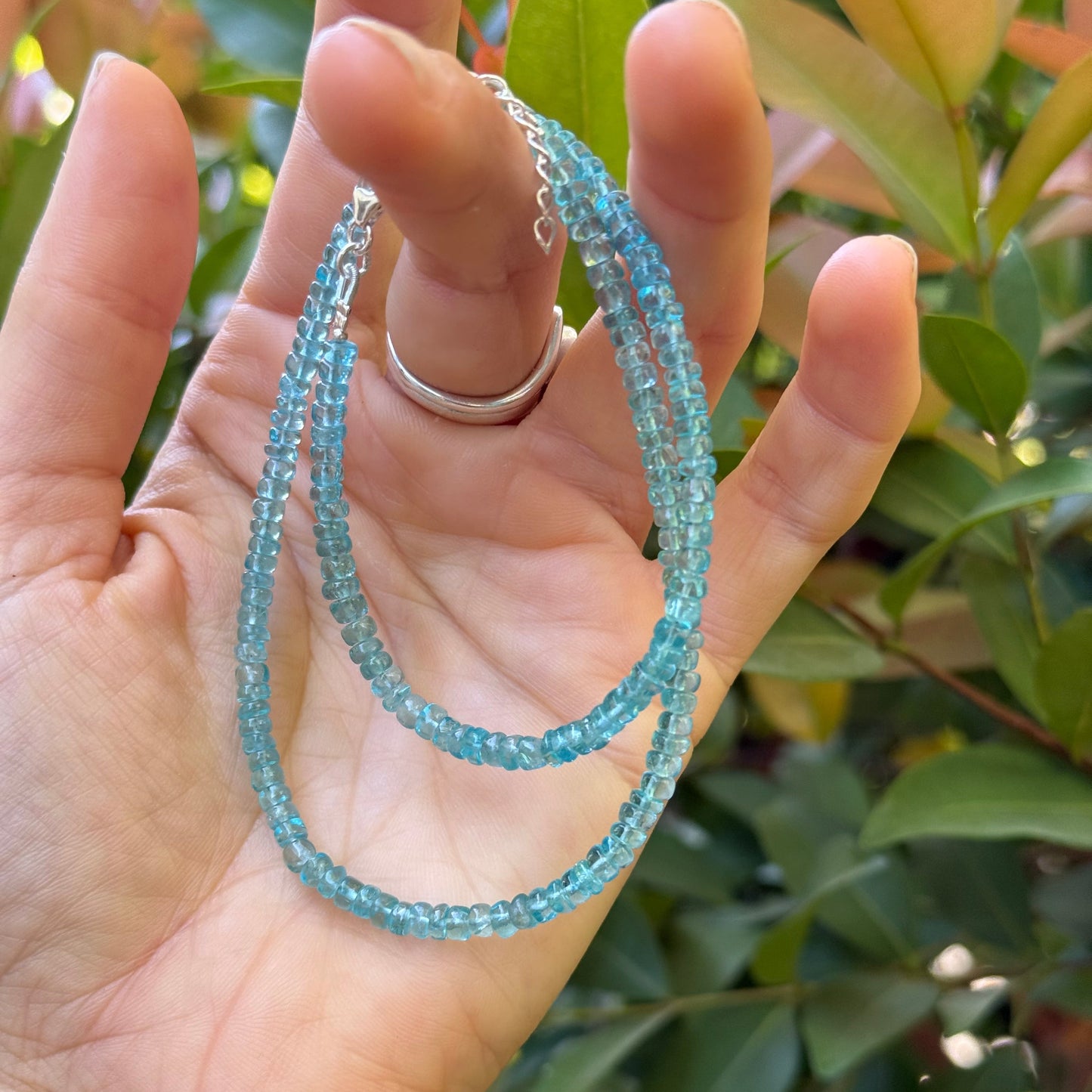 Collana apatite blu