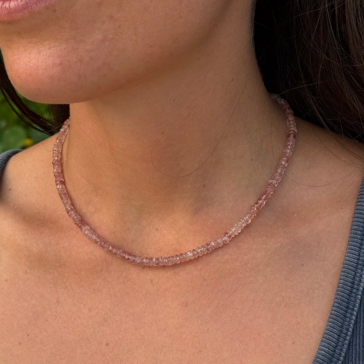 Collanina quarzo fragola