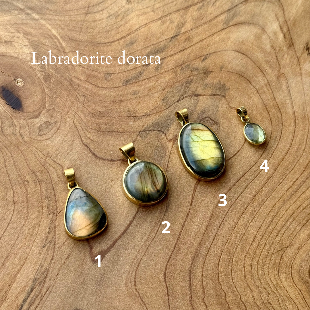 Ciondoli labradorite dorata