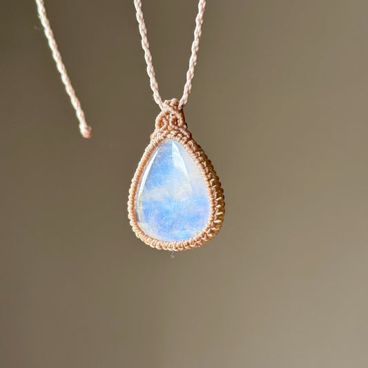 Collana labradorite bianca