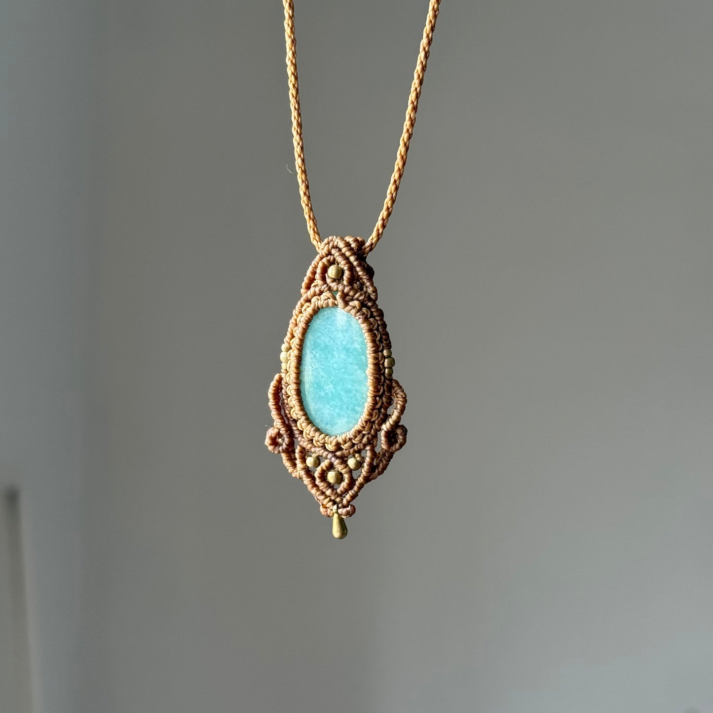 Collana macramè Amazzonite