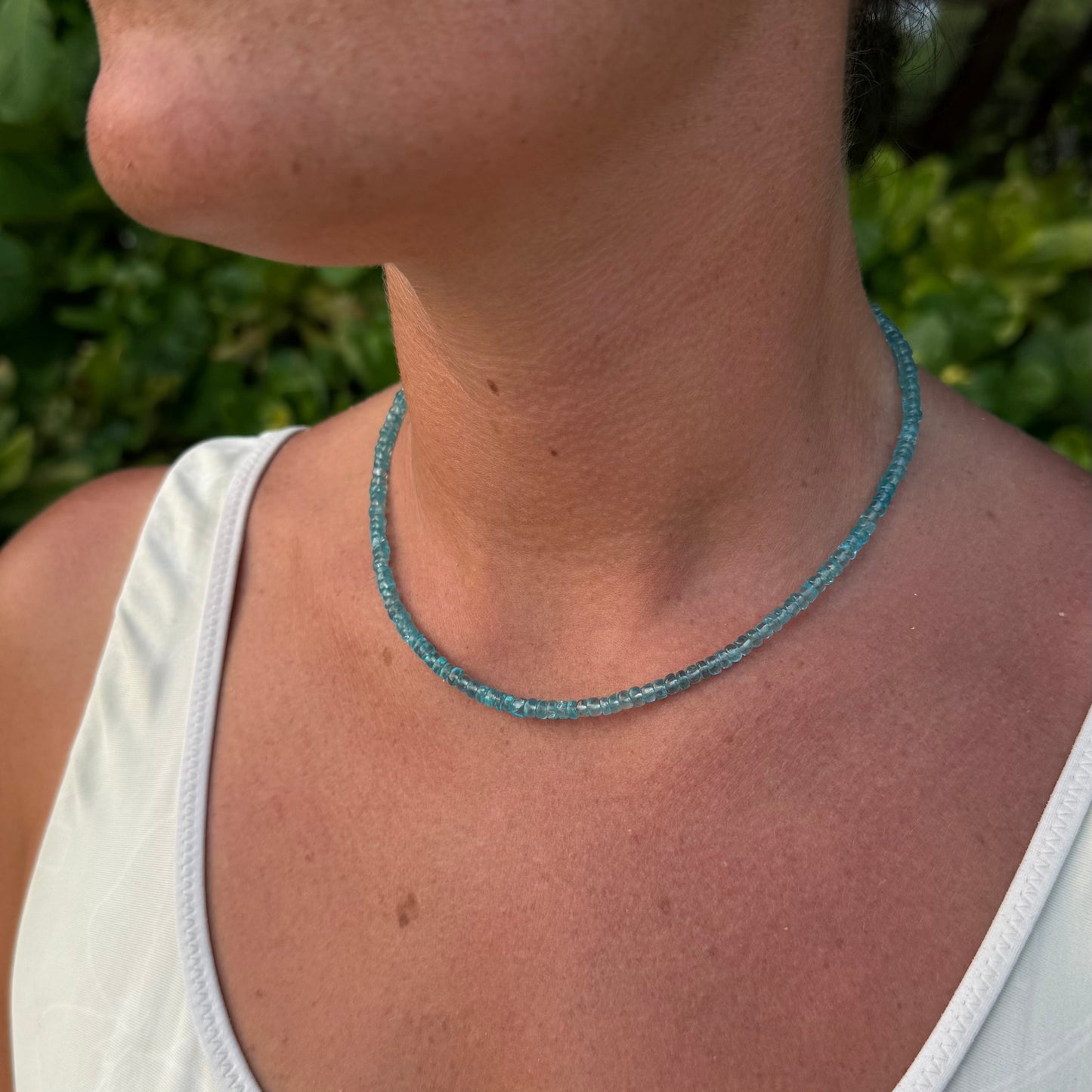 Collana apatite blu