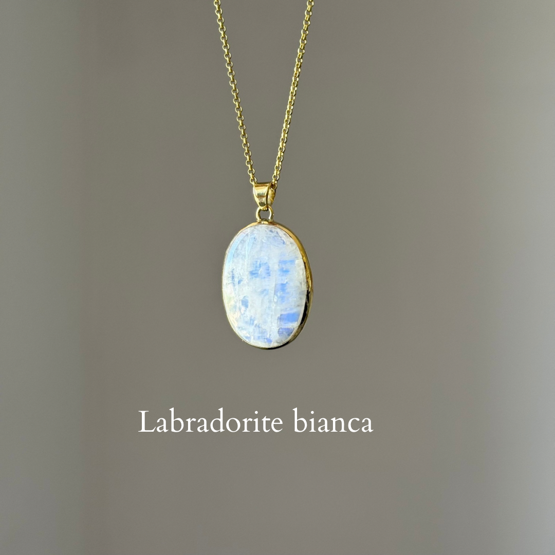 Ciondoli labradorite bianca