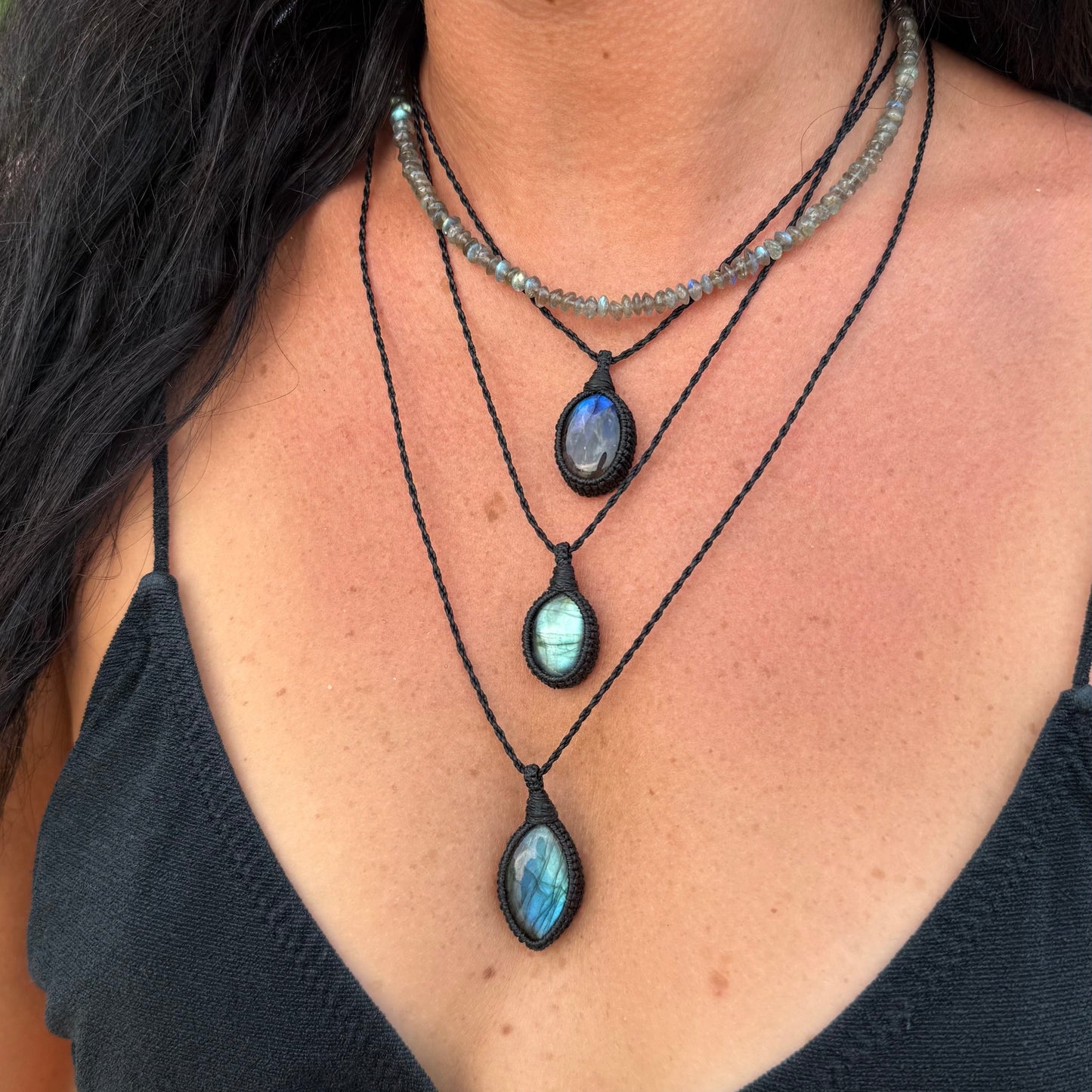 Collane Labradorite blu