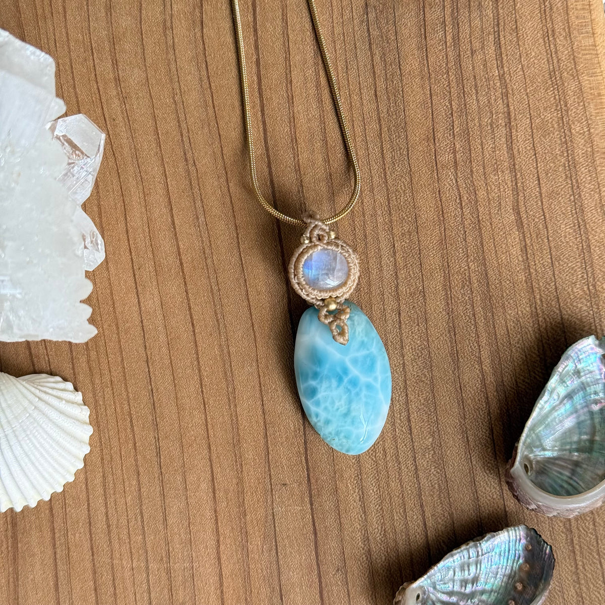 Collana macramè Larimar 7