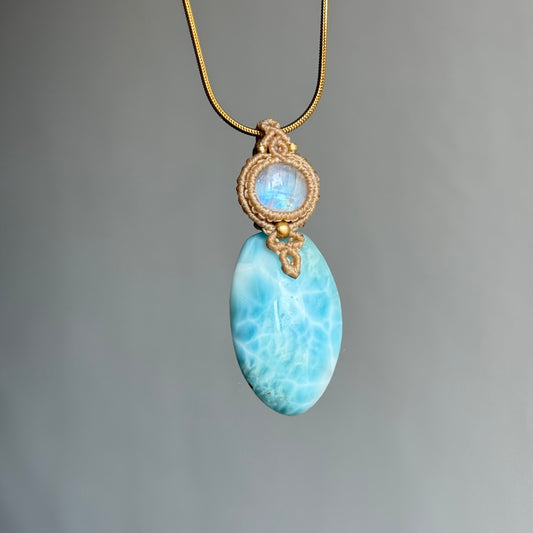 Collana macramè Larimar 7