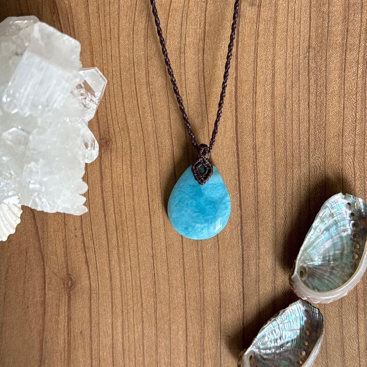 Collana macramè Larimar 12