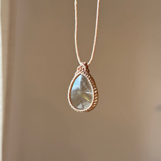 Collana quarzo rutilato