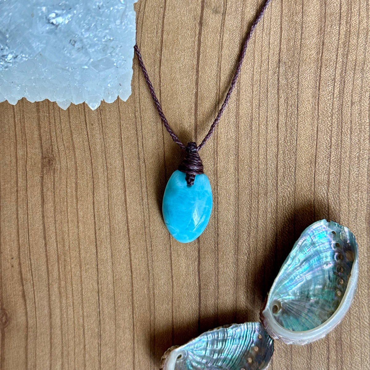 Collana macramè Larimar 16