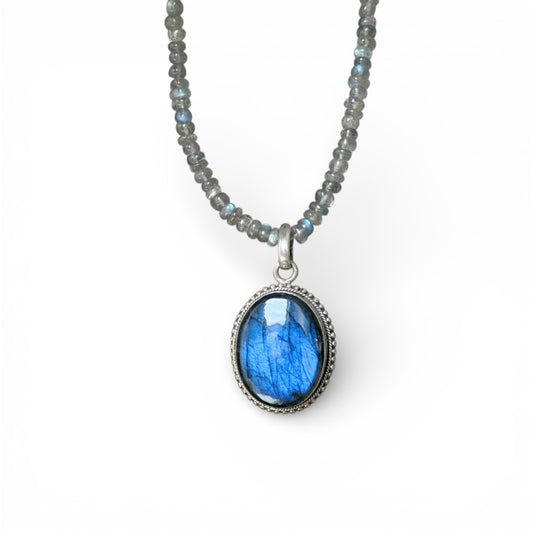 Collana labradorite blu