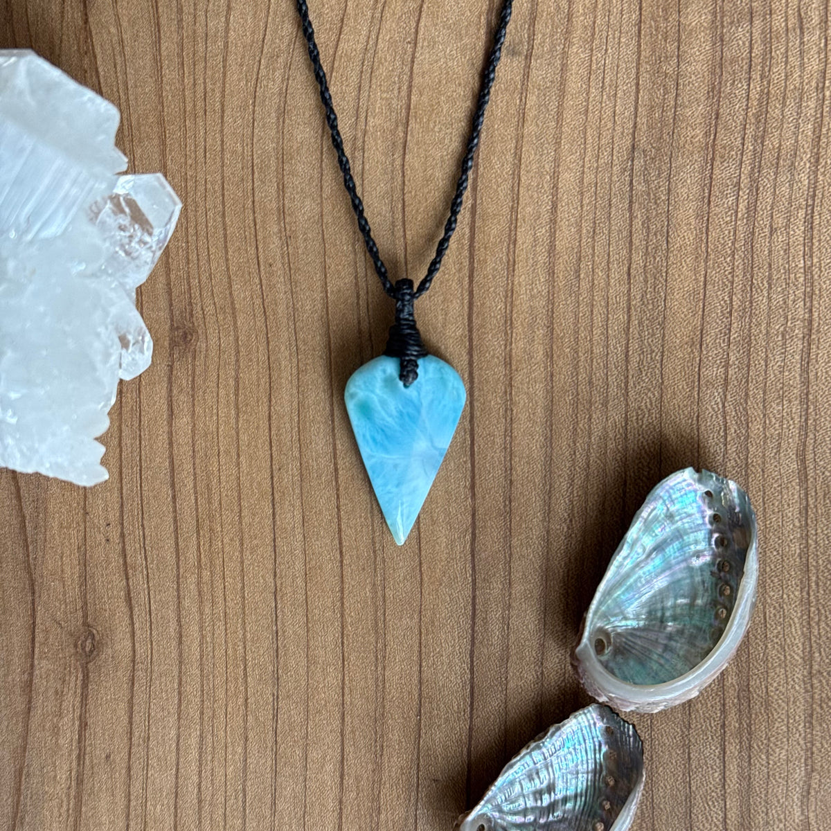 Collana macramè Larimar 14