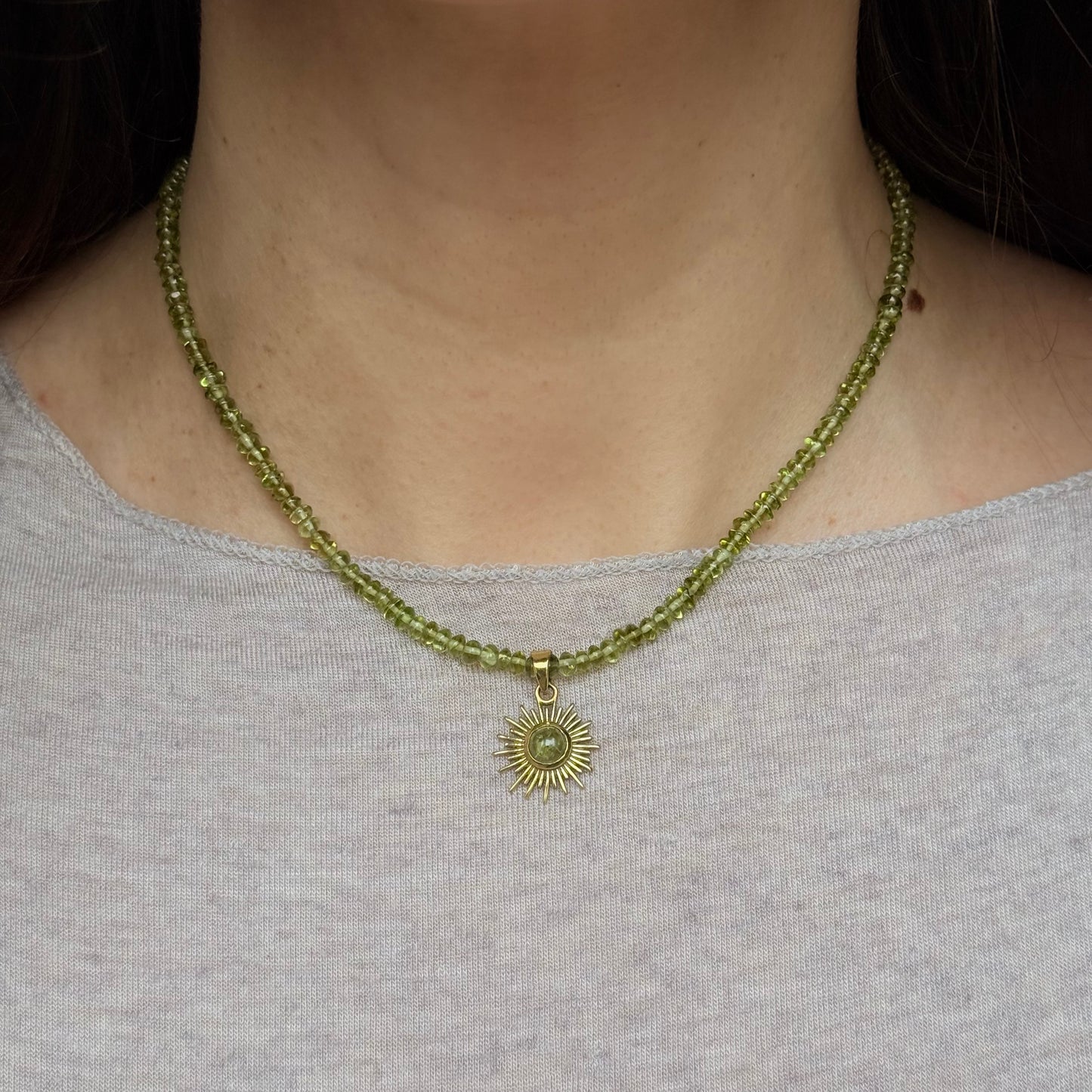 Collana Sole in peridoto