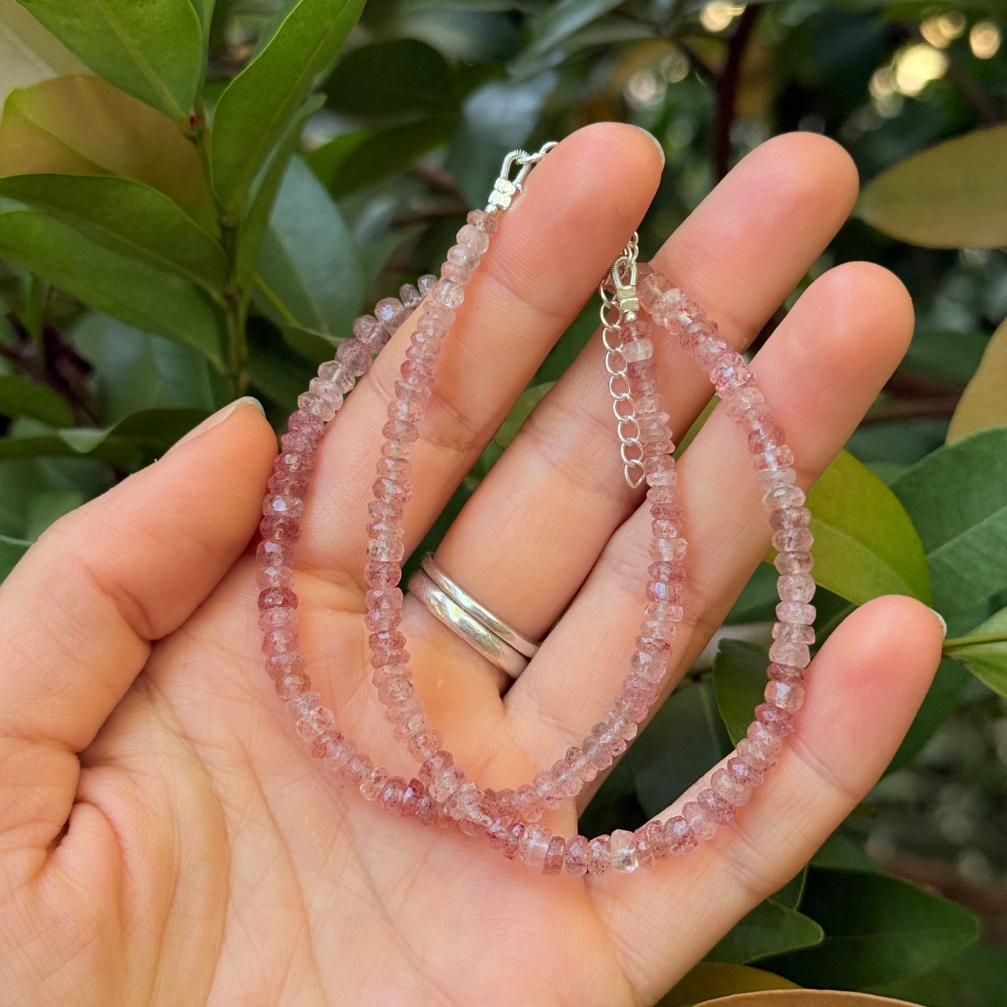 Collanina quarzo fragola