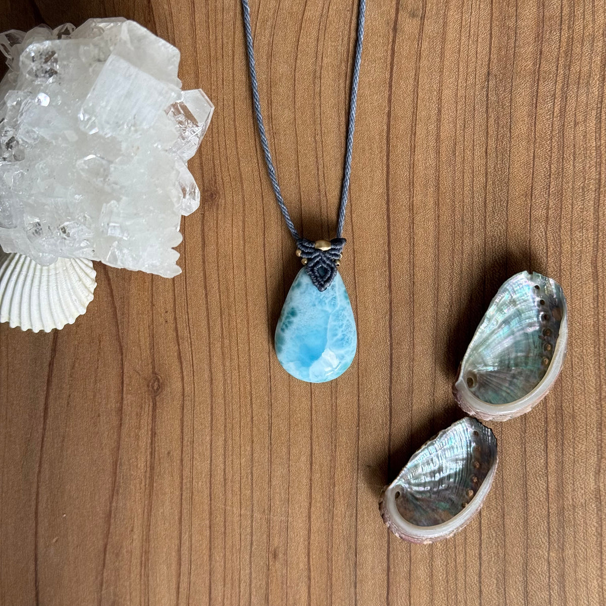 Collana macramè Larimar 11