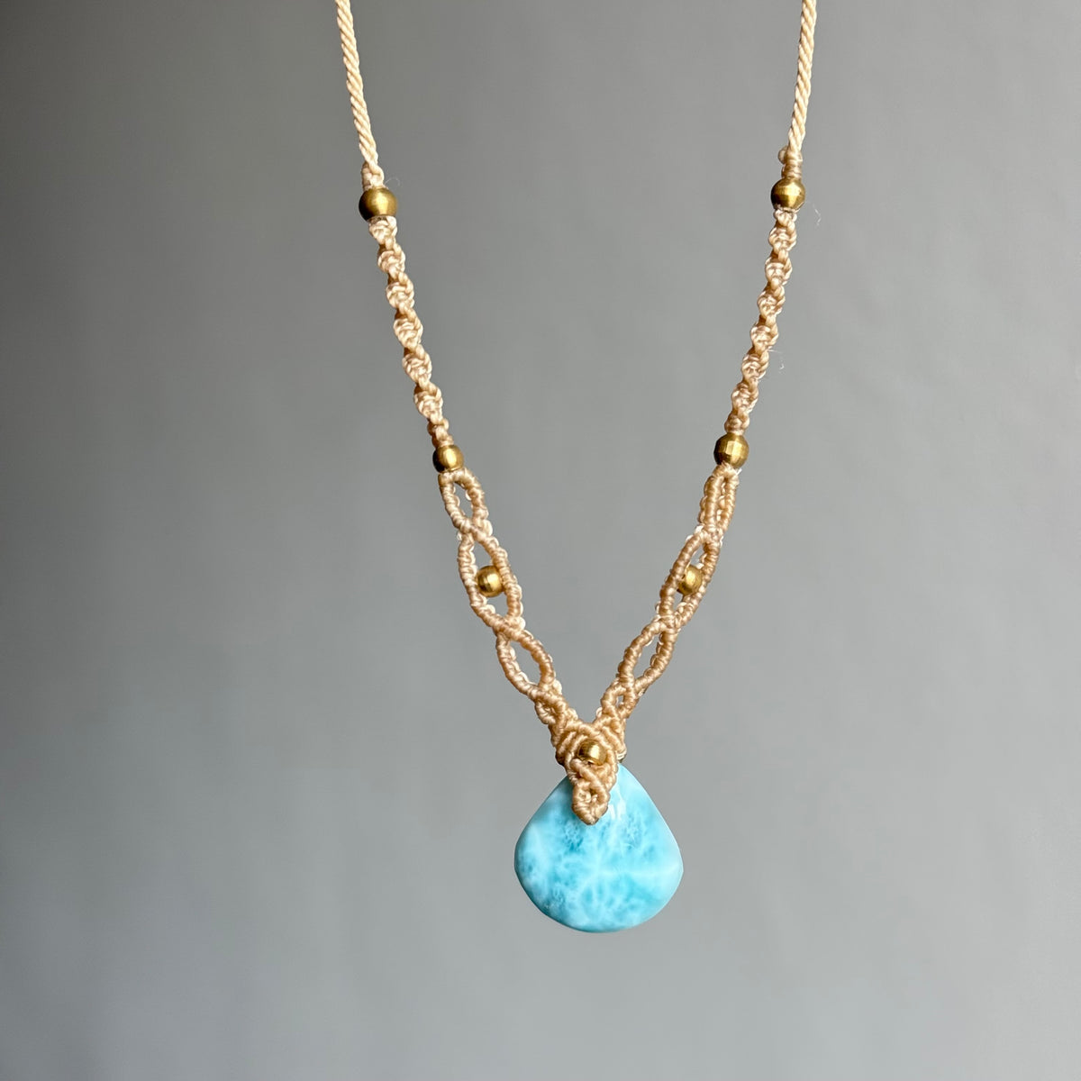 Collana macramè Larimar 5